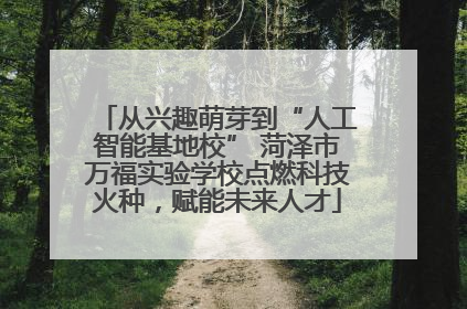 从兴趣萌芽到“人工智能基地校” 菏泽市万福实验学校点燃科技火种，赋能未来人才