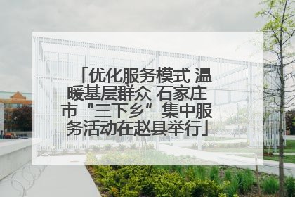 优化服务模式 温暖基层群众 石家庄市“三下乡”集中服务活动在赵县举行
