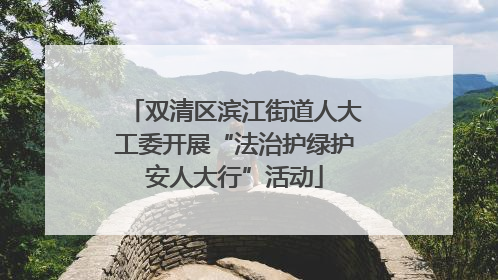 双清区滨江街道人大工委开展“法治护绿护安人大行”活动