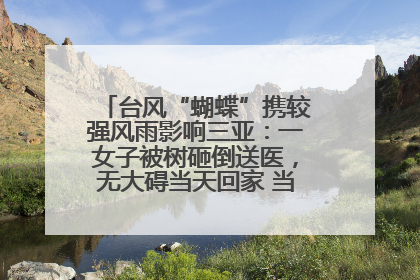 台风“蝴蝶”携较强风雨影响三亚：一女子被树砸倒送医，无大碍当天回家 当地已紧急清障