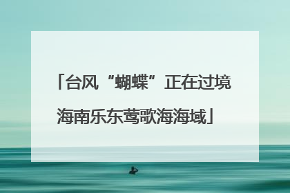台风“蝴蝶”正在过境海南乐东莺歌海海域