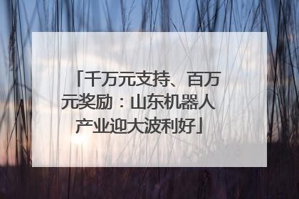 千万元支持、百万元奖励：山东机器人产业迎大波利好