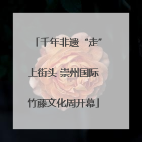 千年非遗“走”上街头 崇州国际竹藤文化周开幕