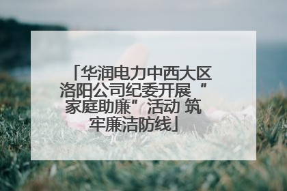 华润电力中西大区洛阳公司纪委开展“家庭助廉”活动 筑牢廉洁防线