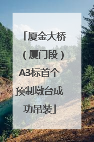 厦金大桥（厦门段）A3标首个预制墩台成功吊装