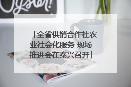 全省供销合作社农业社会化服务 现场推进会在泰兴召开