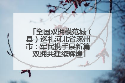 全国双拥模范城（县）巡礼河北省涿州市：军民携手展新篇 双拥共建续辉煌