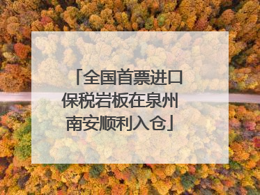 全国首票进口保税岩板在泉州南安顺利入仓