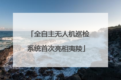 全自主无人机巡检系统首次亮相夷陵
