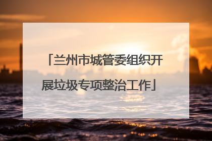 兰州市城管委组织开展垃圾专项整治工作