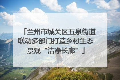兰州市城关区五泉街道联动多部门打造乡村生态景观“洁净长廊”
