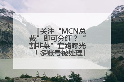 关注“MCN总裁”即可分红？“割韭菜”套路曝光！多账号被处理
