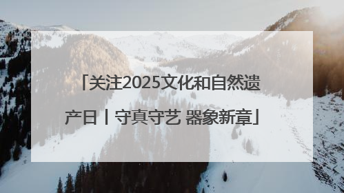 关注2025文化和自然遗产日丨守真守艺 器象新章