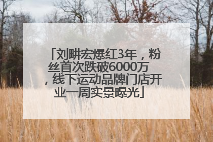 刘畊宏爆红3年，粉丝首次跌破6000万，线下运动品牌门店开业一周实景曝光