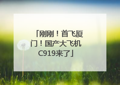 刚刚！首飞厦门！国产大飞机C919来了