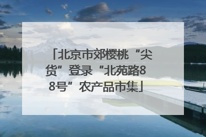 北京市郊樱桃“尖货”登录“北苑路88号”农产品市集