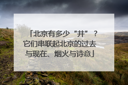 北京有多少“井”？它们串联起北京的过去与现在、烟火与诗意