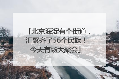 北京海淀有个街道，汇聚齐了56个民族！今天有场大聚会