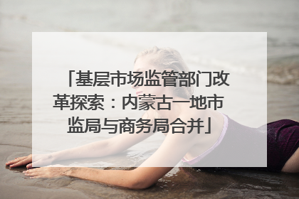 基层市场监管部门改革探索：内蒙古一地市监局与商务局合并