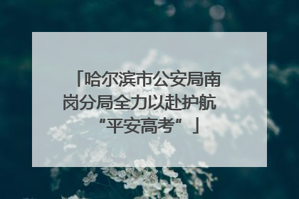 哈尔滨市公安局南岗分局全力以赴护航“平安高考”