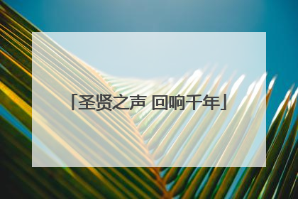 圣贤之声 回响千年
