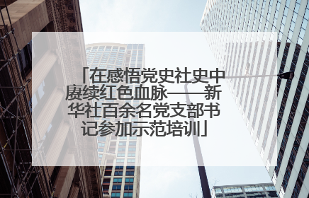 在感悟党史社史中赓续红色血脉——新华社百余名党支部书记参加示范培训