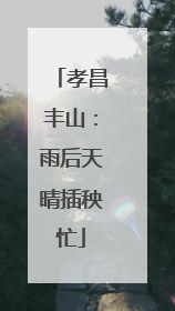 孝昌丰山：雨后天晴插秧忙