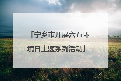 宁乡市开展六五环境日主题系列活动