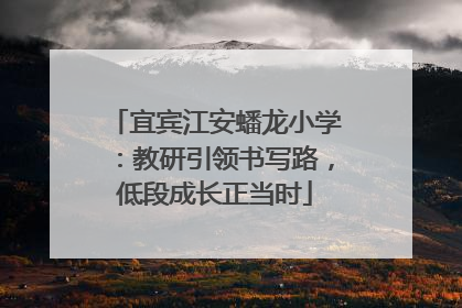 宜宾江安蟠龙小学：教研引领书写路，低段成长正当时