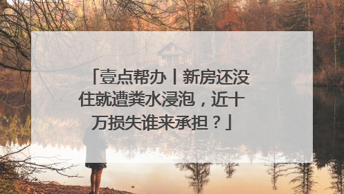 壹点帮办丨新房还没住就遭粪水浸泡，近十万损失谁来承担？