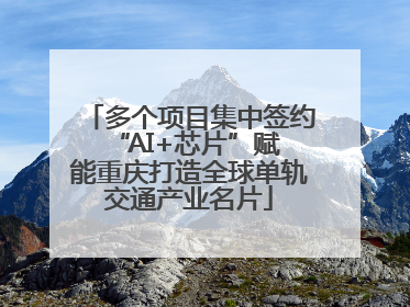 多个项目集中签约 “AI+芯片”赋能重庆打造全球单轨交通产业名片