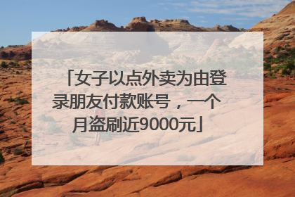 女子以点外卖为由登录朋友付款账号，一个月盗刷近9000元
