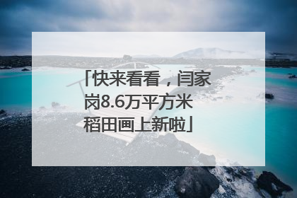 快来看看，闫家岗8.6万平方米稻田画上新啦