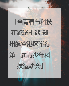 当青春与科技在跑道相遇 郑州航空港区举行第一届青少年科技运动会