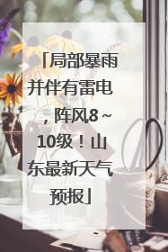 局部暴雨并伴有雷电，阵风8～10级！山东最新天气预报