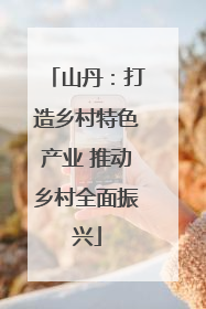 山丹：打造乡村特色产业 推动乡村全面振兴