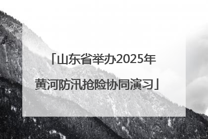 山东省举办2025年黄河防汛抢险协同演习