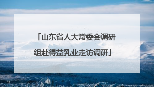 山东省人大常委会调研组赴得益乳业走访调研