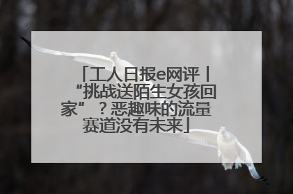 工人日报e网评丨“挑战送陌生女孩回家”？恶趣味的流量赛道没有未来
