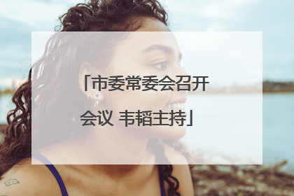 市委常委会召开会议 韦韬主持