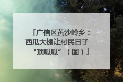 广信区黄沙岭乡：西瓜大棚让村民日子“顶呱呱”（图）