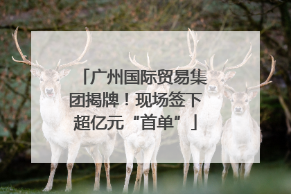 广州国际贸易集团揭牌！现场签下超亿元“首单”