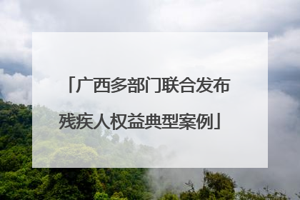 广西多部门联合发布残疾人权益典型案例