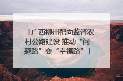 广西柳州靶向监督农村公路建设 推动“问题路”变“幸福路”