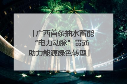 广西首条抽水蓄能“电力动脉”贯通 助力能源绿色转型