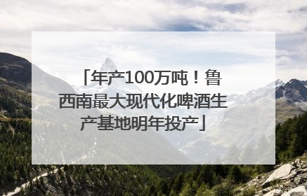 年产100万吨！鲁西南最大现代化啤酒生产基地明年投产