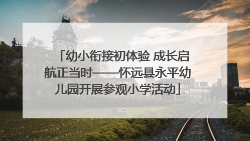 幼小衔接初体验 成长启航正当时——怀远县永平幼儿园开展参观小学活动