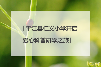 平江县仁义小学开启爱心科普研学之旅