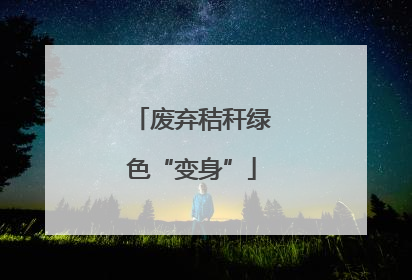 废弃秸秆绿色“变身”