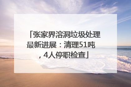 张家界溶洞垃圾处理最新进展：清理51吨，4人停职检查